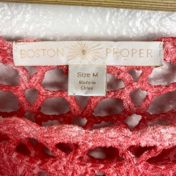 Boston Proper Crochet Knit Tie Dye Asymmetric Top - Picture 10 of 11